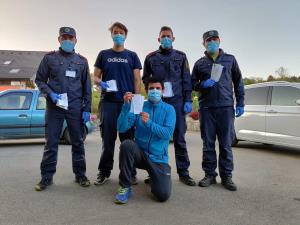 Gasilci raznasajo maske, foto arhiv PGD Sevnica